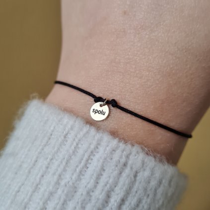 Náramek s medailonem SPOLU- poslední příležitost, žluté zlato