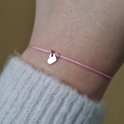 Náramek se srdíčkem- poslední příležitost, bílé zlato