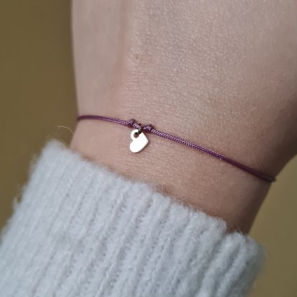 Náramek se srdíčkem- poslední příležitost, bílé zlato