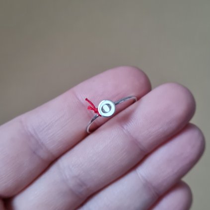 Prsten s písmenem 54- poslední příležitost, bílé zlato