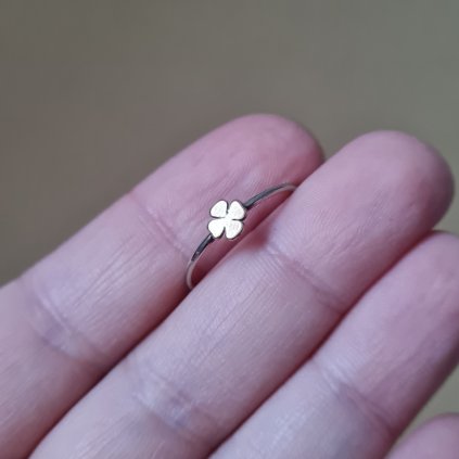 Prsten se čtyřlístkem 54- poslední příležitost, bílé zlato