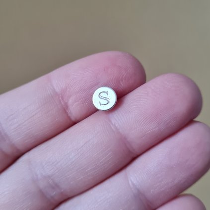 Náušnice písmeno S - poslední příležitost, stříbro