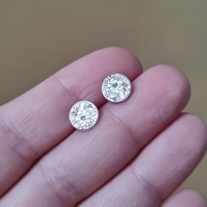 Náušnice Kvetu jako louka. - poslední příležitost, stříbro