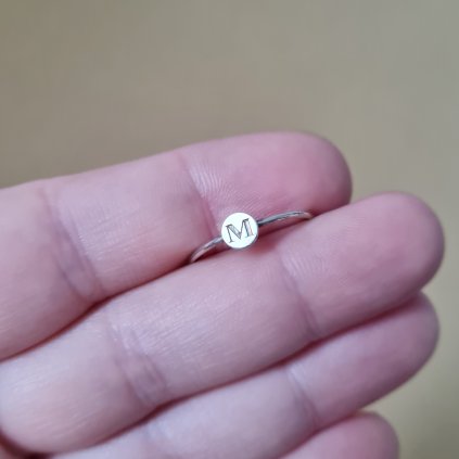 Prsten písmeno M - poslední příležitost, stříbro