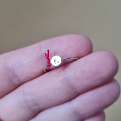 Prsten písmeno L- poslední příležitost, stříbro