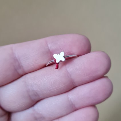 Prsten Motýl 52- poslední příležitost, stříbro