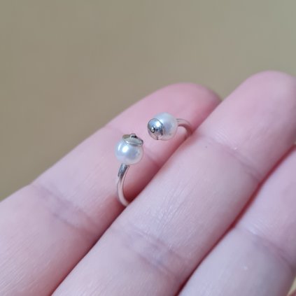 Prsten perly- poslední příležitost, stříbro