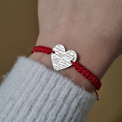 Talisman Láska pletený- poslední příležitost, stříbro