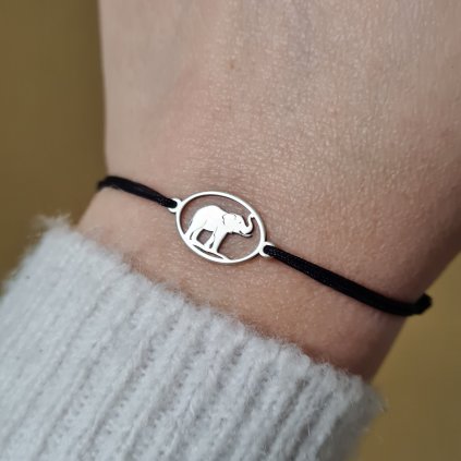 Slon, náramek- poslední příležitost, stříbro