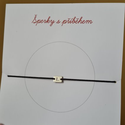 Náramek s písmenem L- poslední příležitost, stříbro