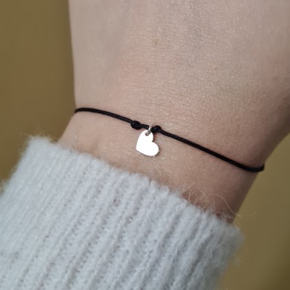 Náramek se srdíčkem- poslední příležitost, stříbro