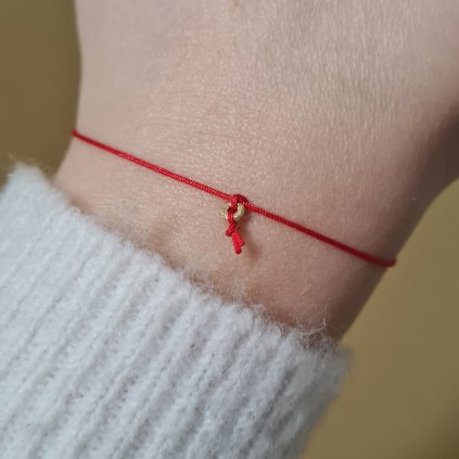 Donut s uzlíkem štěstí mini- poslední příležitost, pozlacené stříbro žlutým zlatem