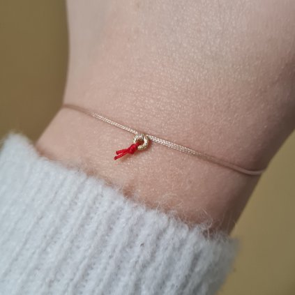 Donut s uzlíkem štěstí mini- poslední příležitost, pozlacené stříbro žlutým zlatem