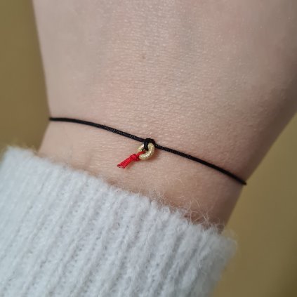 Donut s uzlíkem štěstí- poslední příležitost, pozlacené stříbro žlutým zlatem