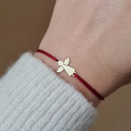 Náramek s andělem- poslední příležitost, žluté zlato