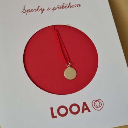 Medailon bez gravírování, přívěsek - poslední příležitost, žluté zlato