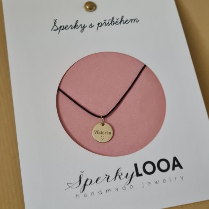 Medailon 11 mm, přívěsek - poslední příležitost, žluté zlato