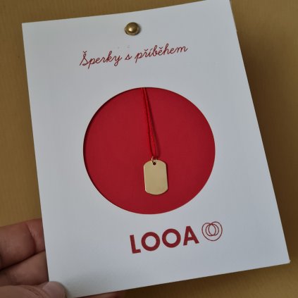 Známka, přívěsek - poslední příležitost, žluté zlato