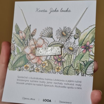 Kvetoucí šperk, na řetízku- poslední příležitost, stříbro