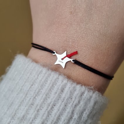 Náramek hvězda s uzlíkem štěstí- poslední příležitost, stříbro