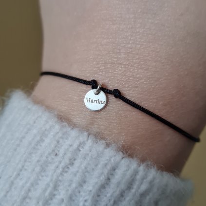 Náramek s medailonem Martina- poslední příležitost, stříbro