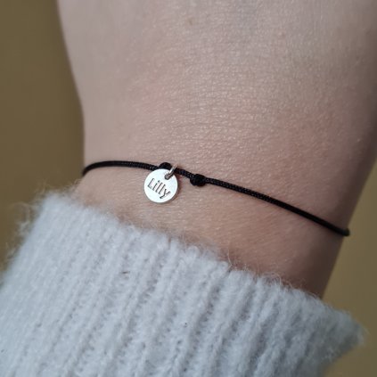 Náramek s medailonem Lilly- poslední příležitost, stříbro