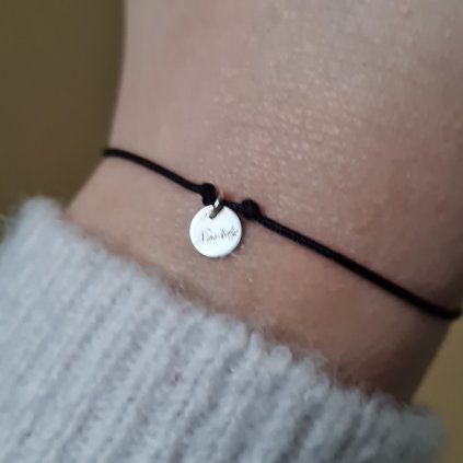 Náramek s medailonem Navždy- poslední příležitost, stříbro