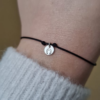 Náramek s medailonem Podkova pro štěstí- poslední příležitost, stříbro