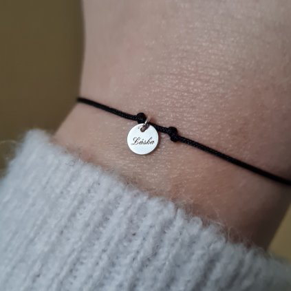 Náramek s medailonem Láska- poslední příležitost, stříbro