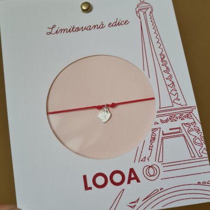 Limitovaná edice Paříž, náramek stříbro - Káva