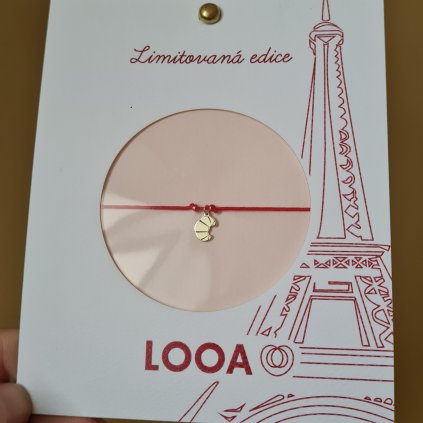 Limitovaná edice Paříž, náramek stříbro -Croissant