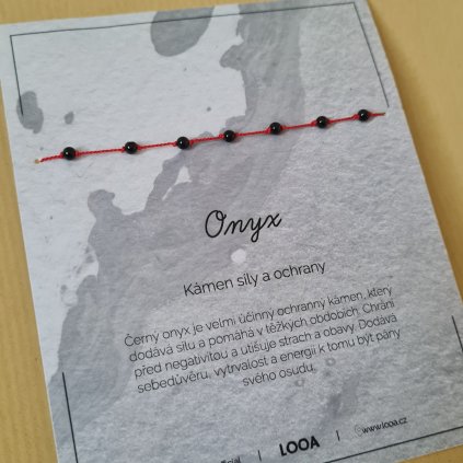 Onyx, kámen síly a odvahy- poslední příležitost, hedvábí/stříbro