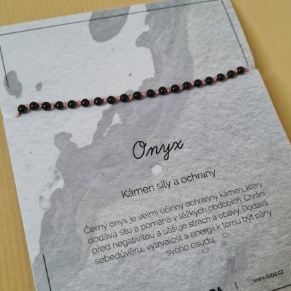 Onyx, kámen síly a odvahy- poslední příležitost, hedvábí/stříbro
