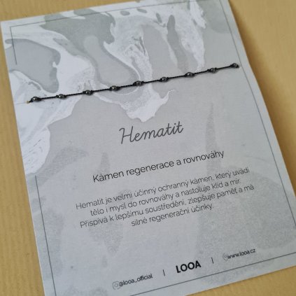 Hematit, kámen regenerace a rovnováhy- poslední příležitost, hedvábí/stříbro