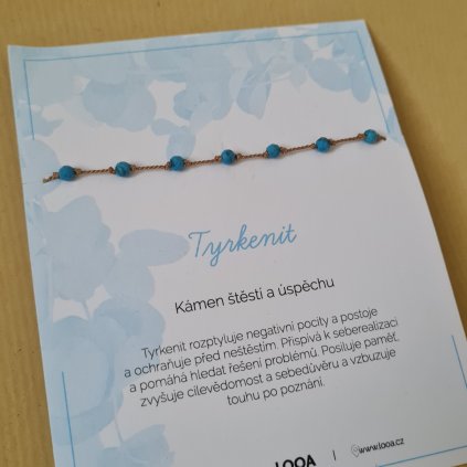 Tyrkenit, kámen štěstí a úspěchu- poslední příležitost, hedvábí/stříbro