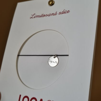 Limitovaná edice Easy on Me, medailon na šňůrce poslední příležitost, stříbro