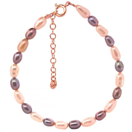 perlovy naramek duo sperky looa rose gold