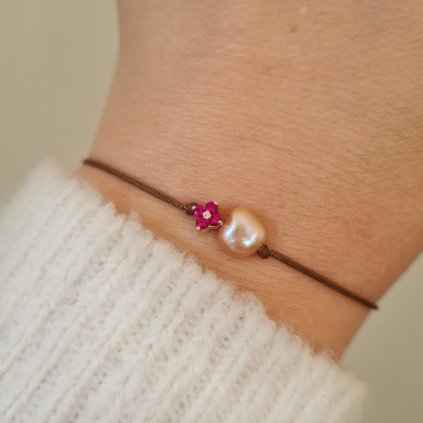 naramek 2 sperky looa s perlou a zirkonem