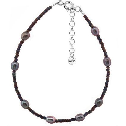 perlovy náramek s rokajlem sperky looa brno