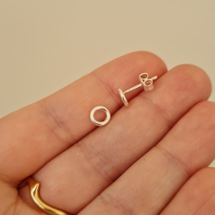 Náušnice kroužky karma mini- poslední příležitost, stříbro