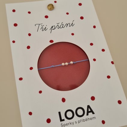 Tři přání, náramek Poslední příležitost - modrá, stříbro