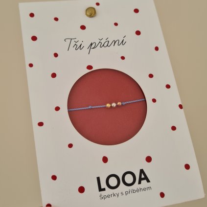 Tři přání, náramek Poslední příležitost - modrá, stříbro