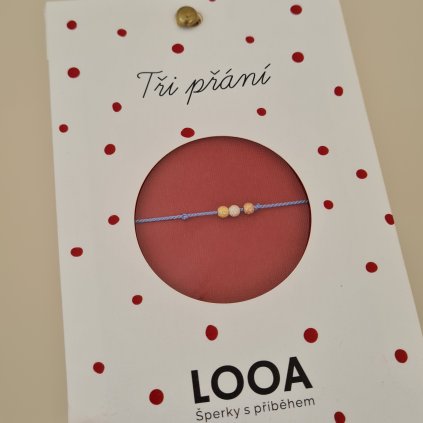 Tři přání, náramek Poslední příležitost - modrá, stříbro