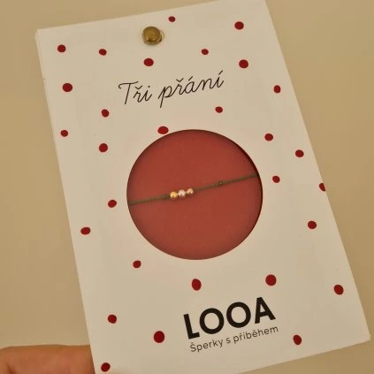 Tři přání, náramek Poslední příležitost - zelená, stříbro