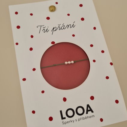 Tři přání, náramek Poslední příležitost - zelená, stříbro