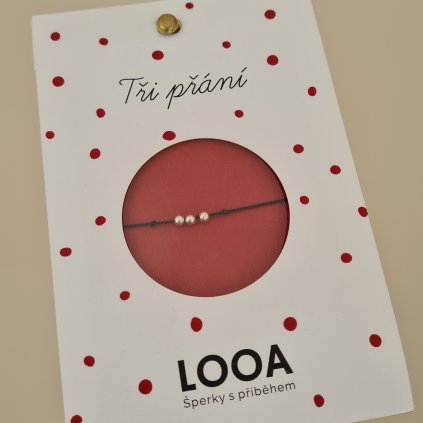 Tři přání, náramek Poslední příležitost - černá, stříbro