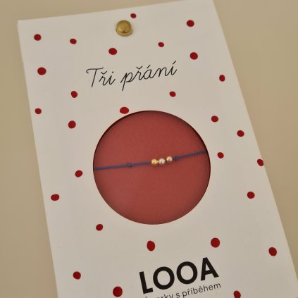 Tři přání, náramek Poslední příležitost - modrá, stříbro