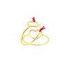 prsten se srdickem sperky looa zlute zlato