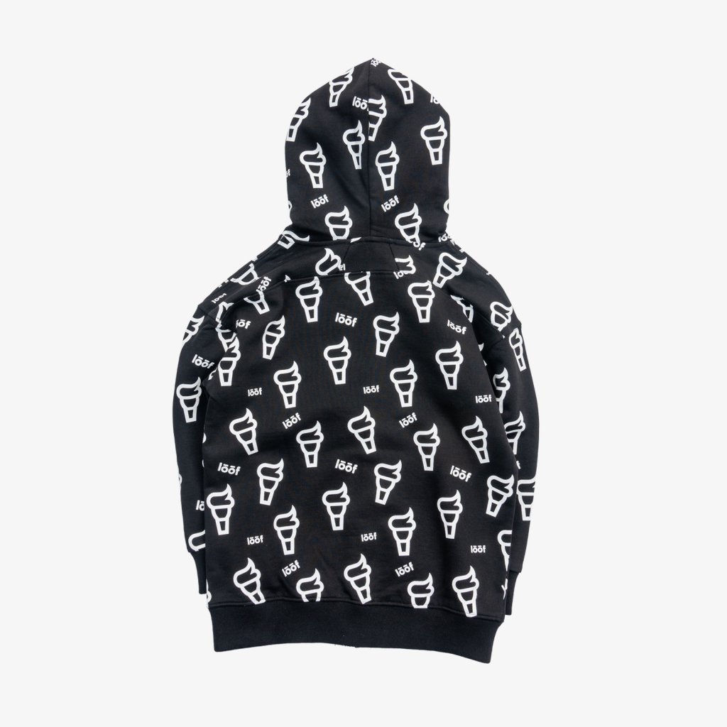 Hoodie Zip Rude IceCream Black LoowFAT