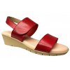Kožené dámské sandále Looke AGATA červená
